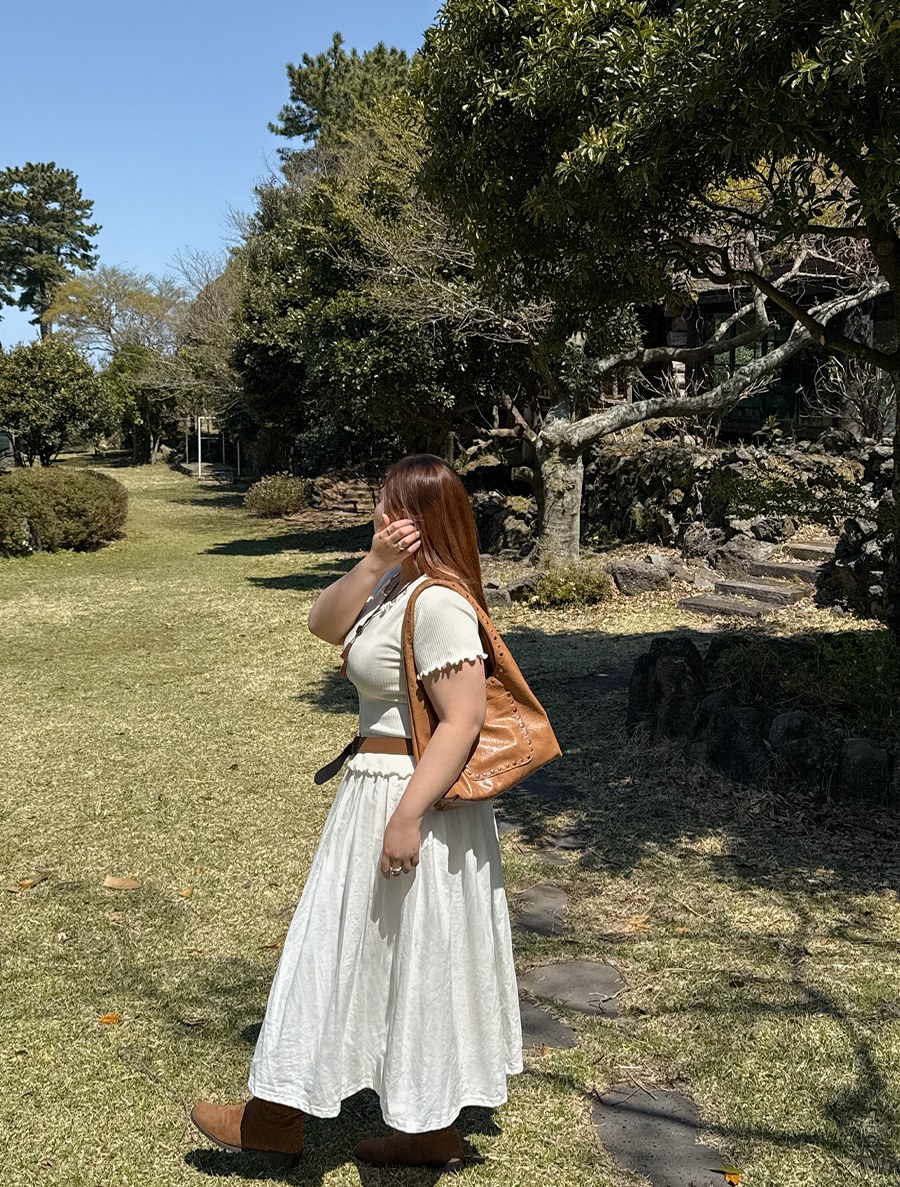 Radelnu Linen Hahaha/喇叭裙 長袖裙子