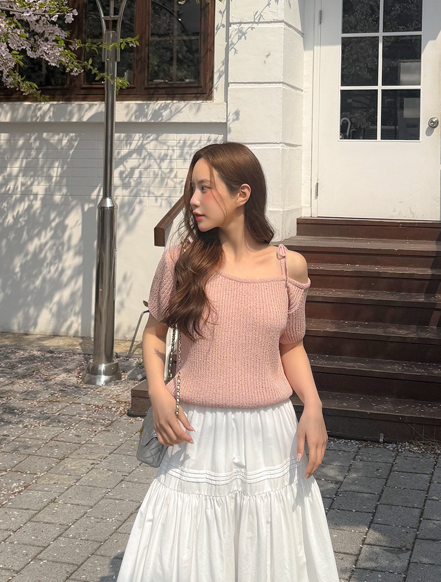 [EVELLET] Lattemew 蝴蝶結針織衫