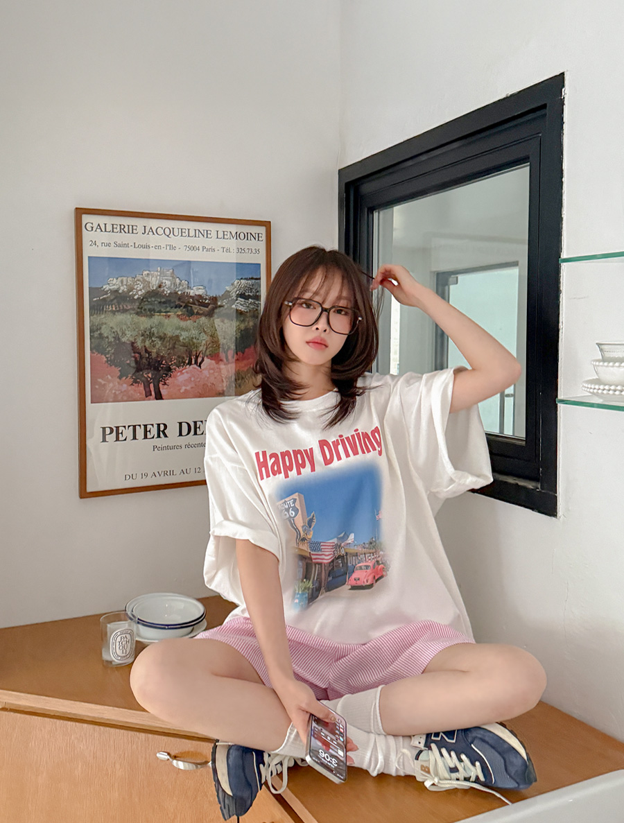 Semyun印花隊長袖T卹