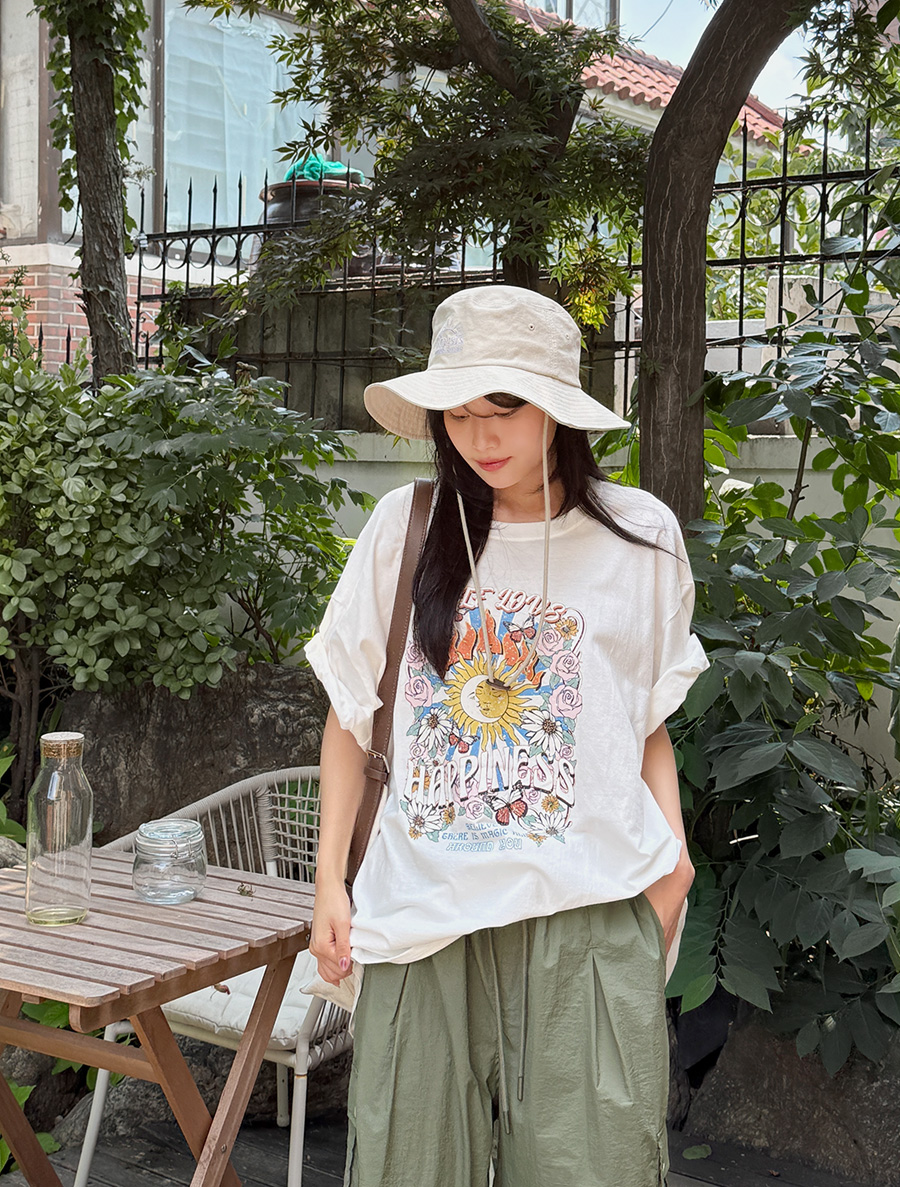 Hebden印花長袖T卹