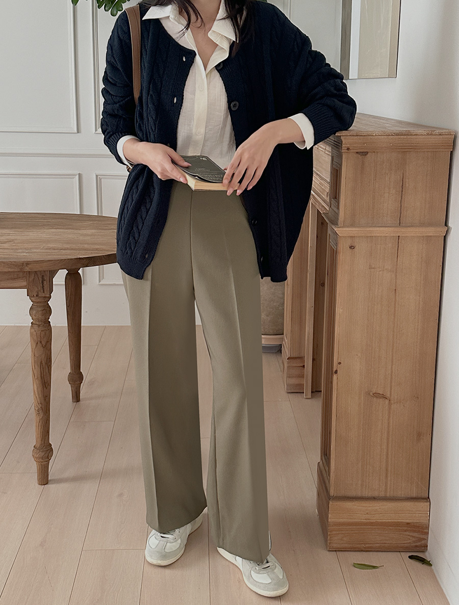 [EVELLET]Marohen 雙口袋半寬長褲