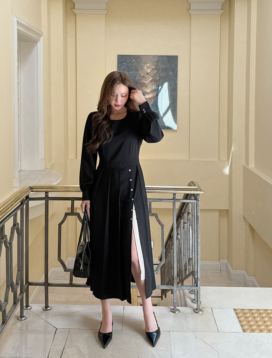 [EVELLET]Jules Pleats layered Dress