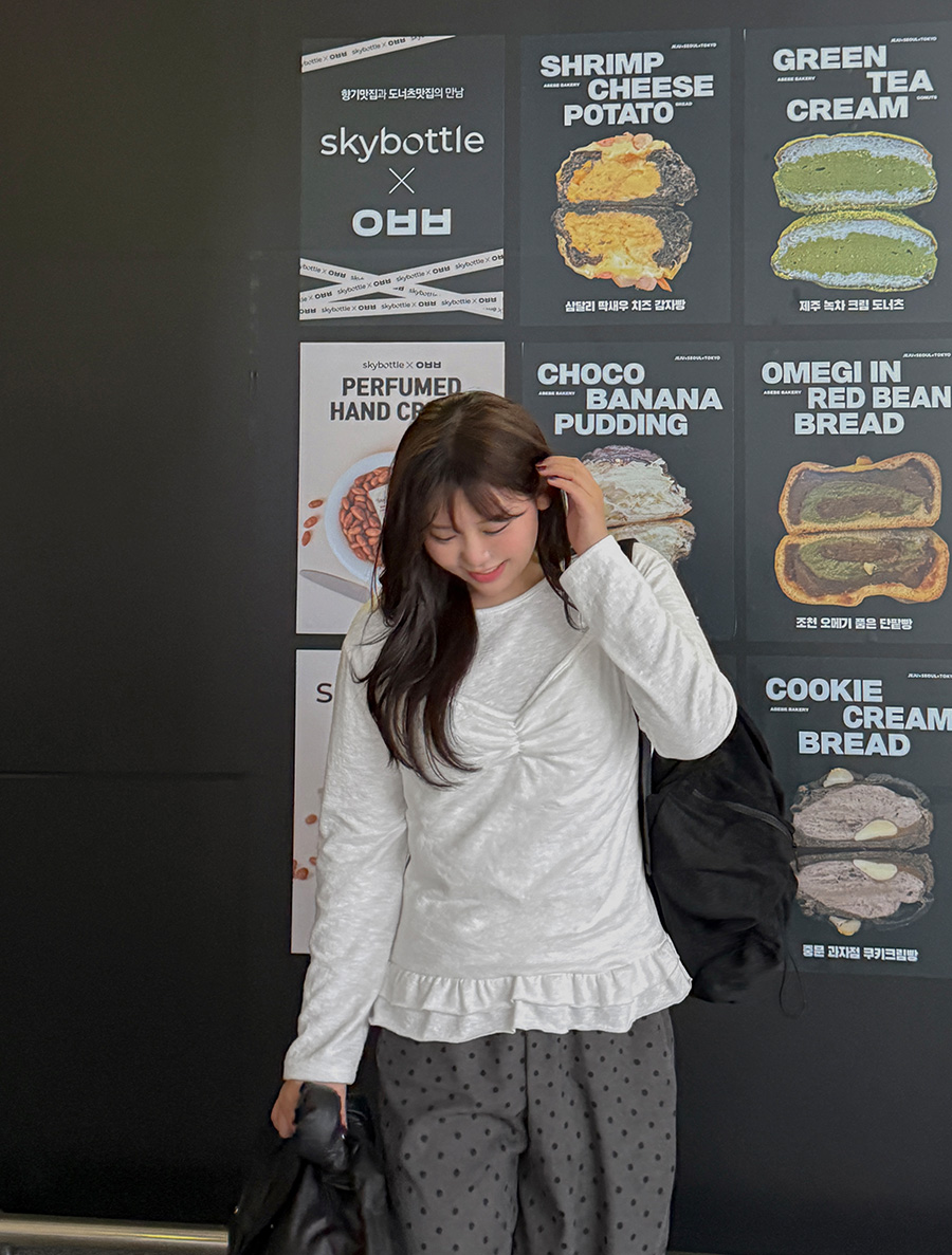 Toemyu 分離式褶皺荷葉邊 T 卹