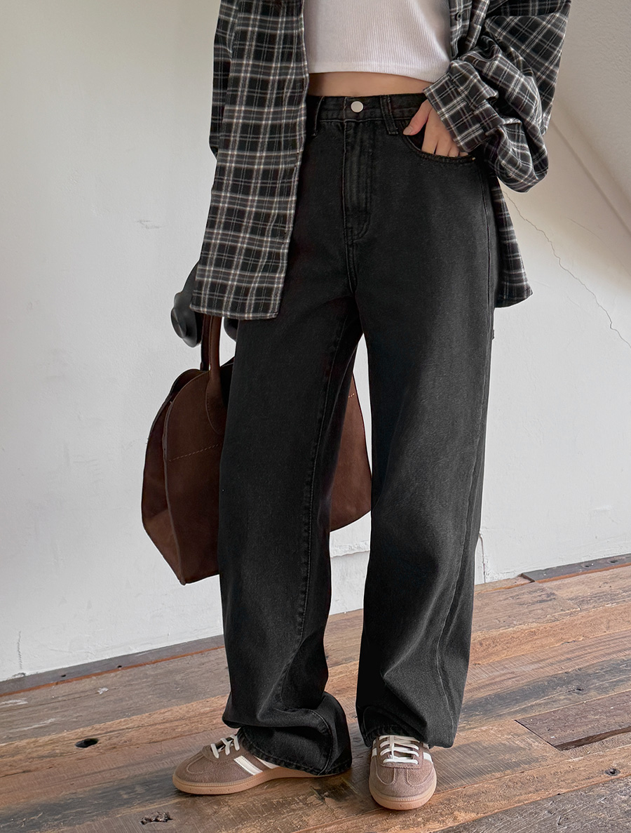 Ikiren 半寬長牛仔褲