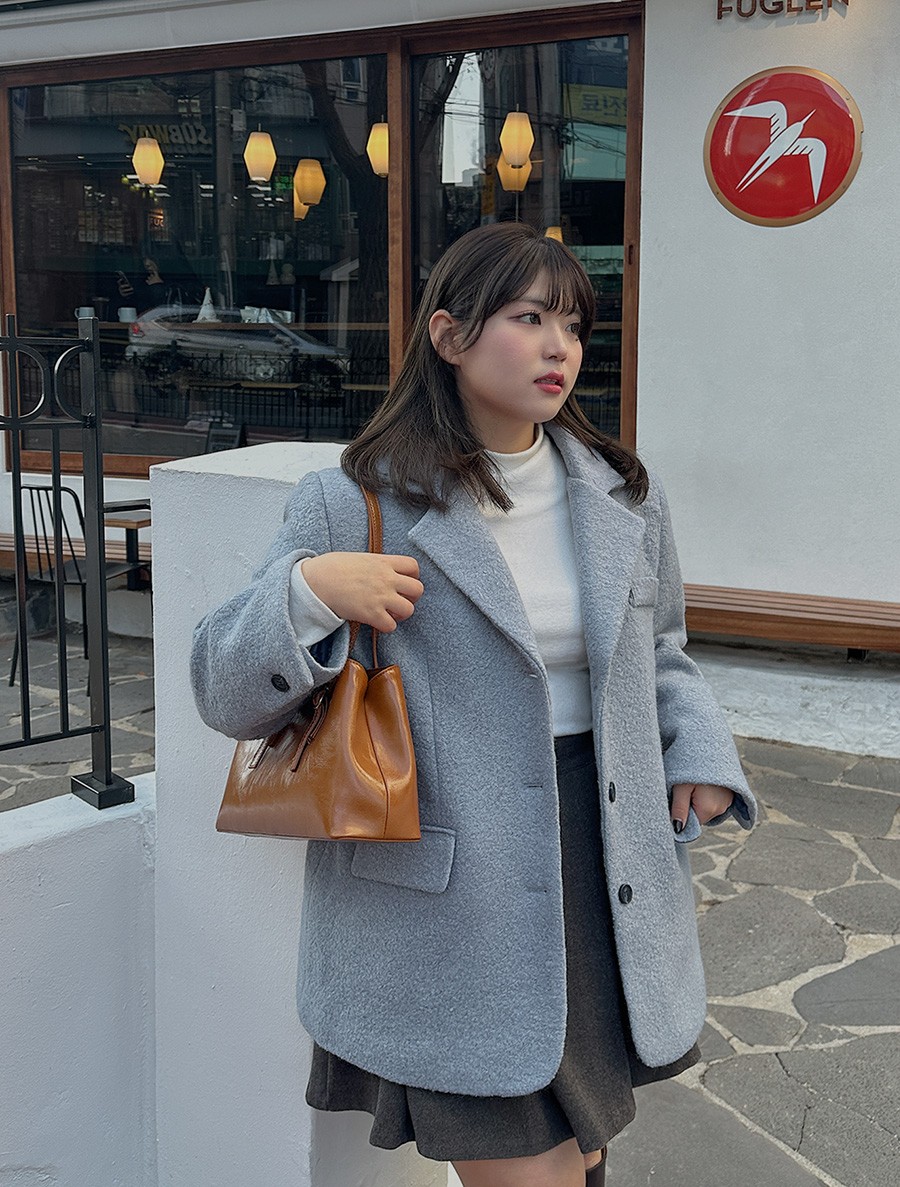 連指手套羊毛毛圈半外套（2 件）