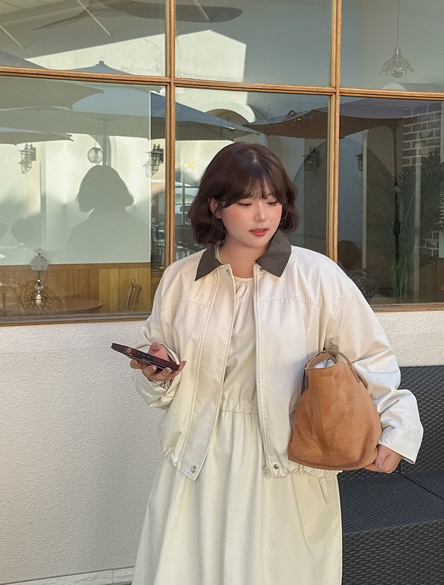 Fuern 拼色串棉夾克