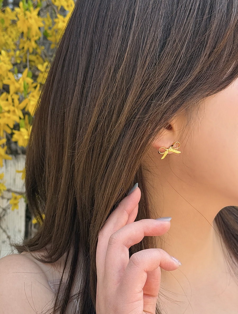 Muhepi 蝴蝶結 耳環