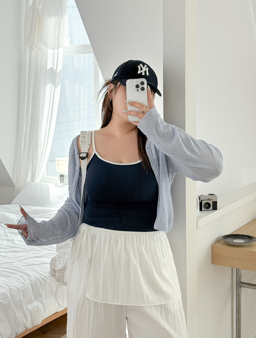 Toppenne 黏膠拼色帽吊帶