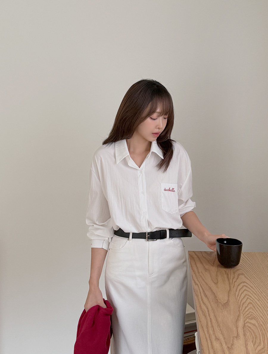 Garneti 刺繡刻字領襯衫