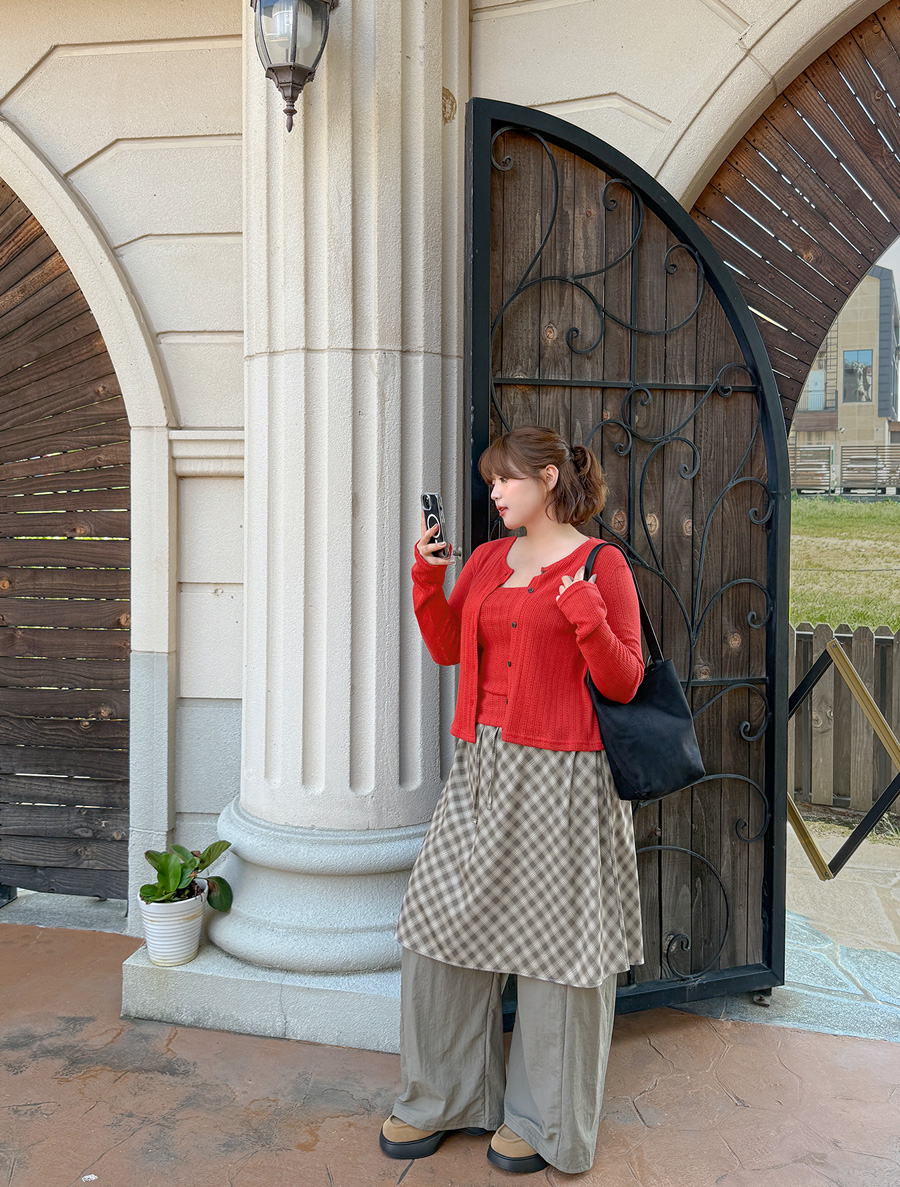 Modica Golji 掛腰帶開襠襯衫套裝