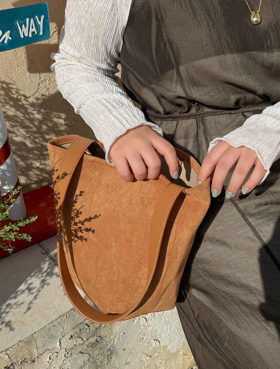 Denyua化妝包SET翻毛皮單肩包