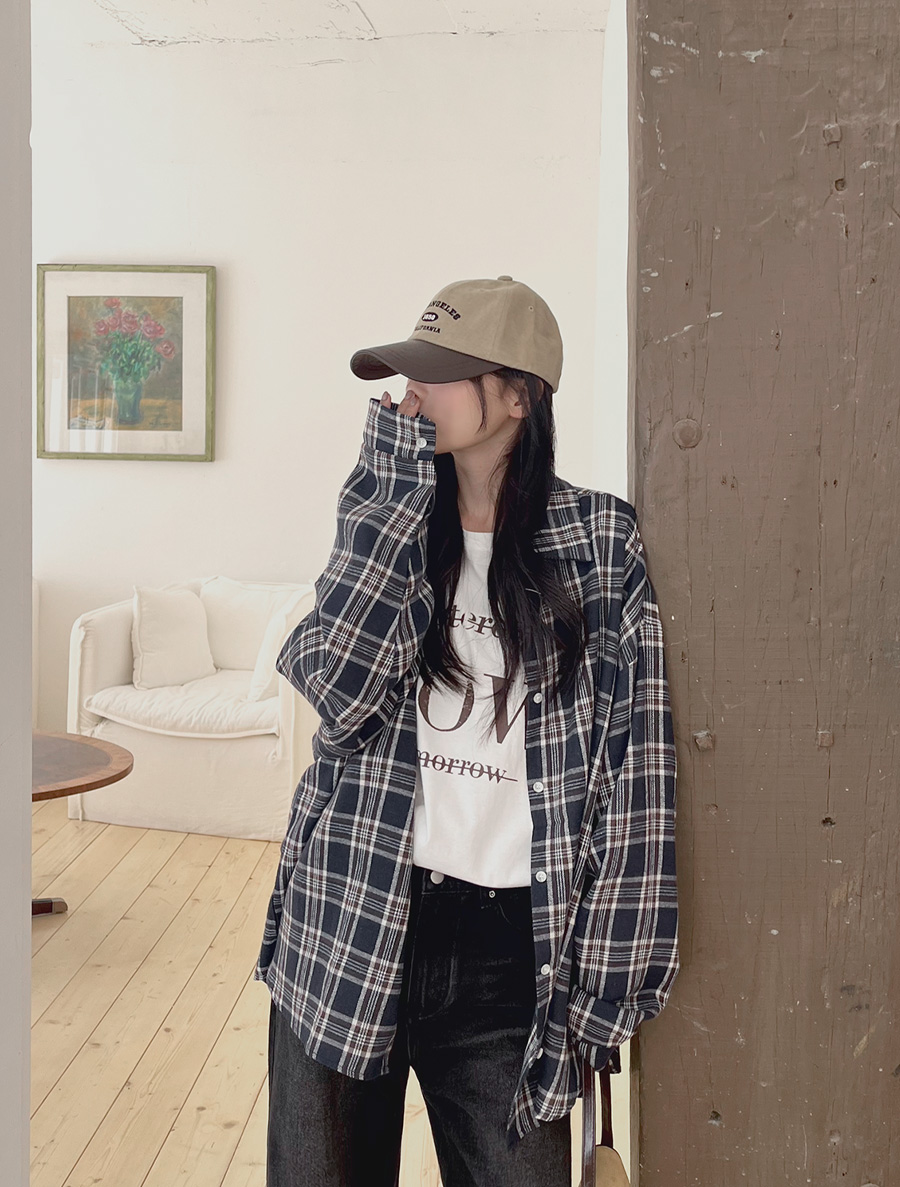 Gelanu 不平衡格紋大衣