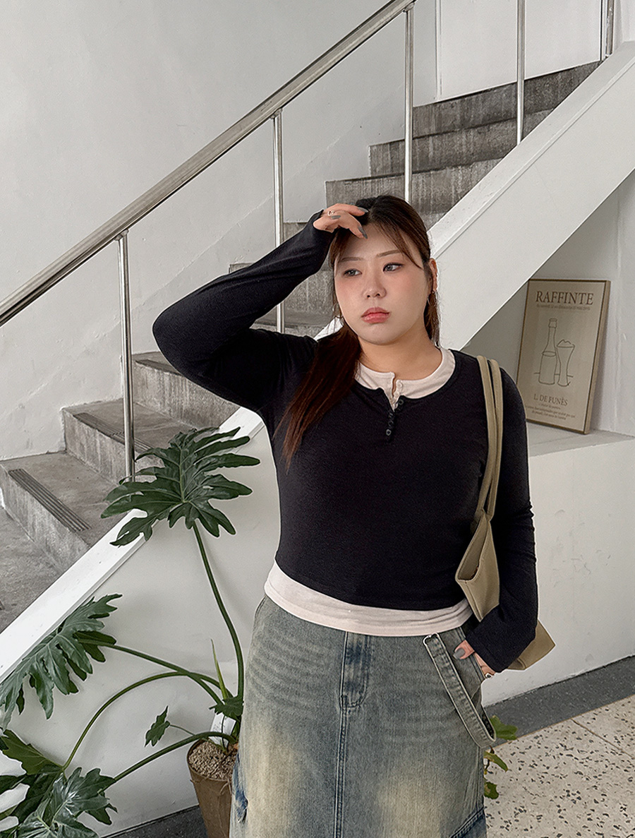 Blizen 配色多層 T 卹