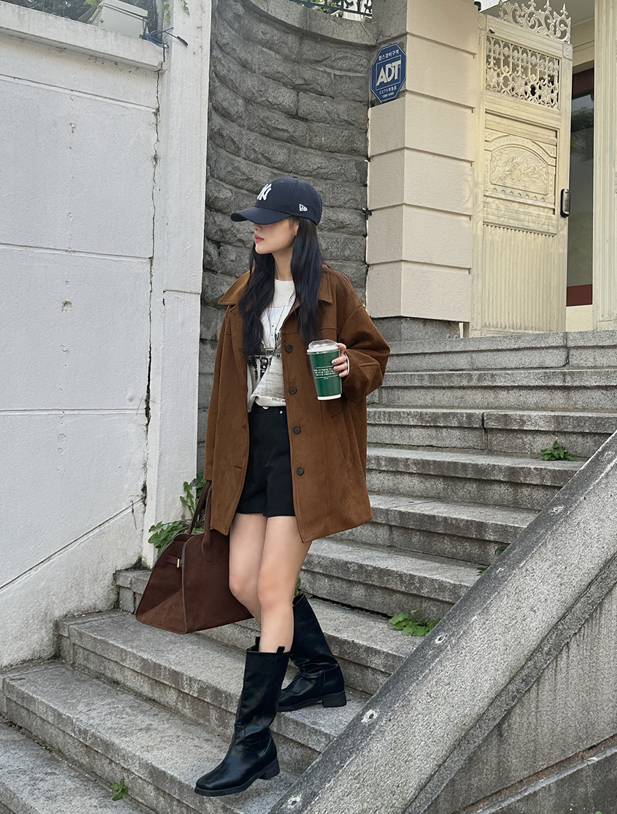 Mutenbi 翻毛皮領半夾克