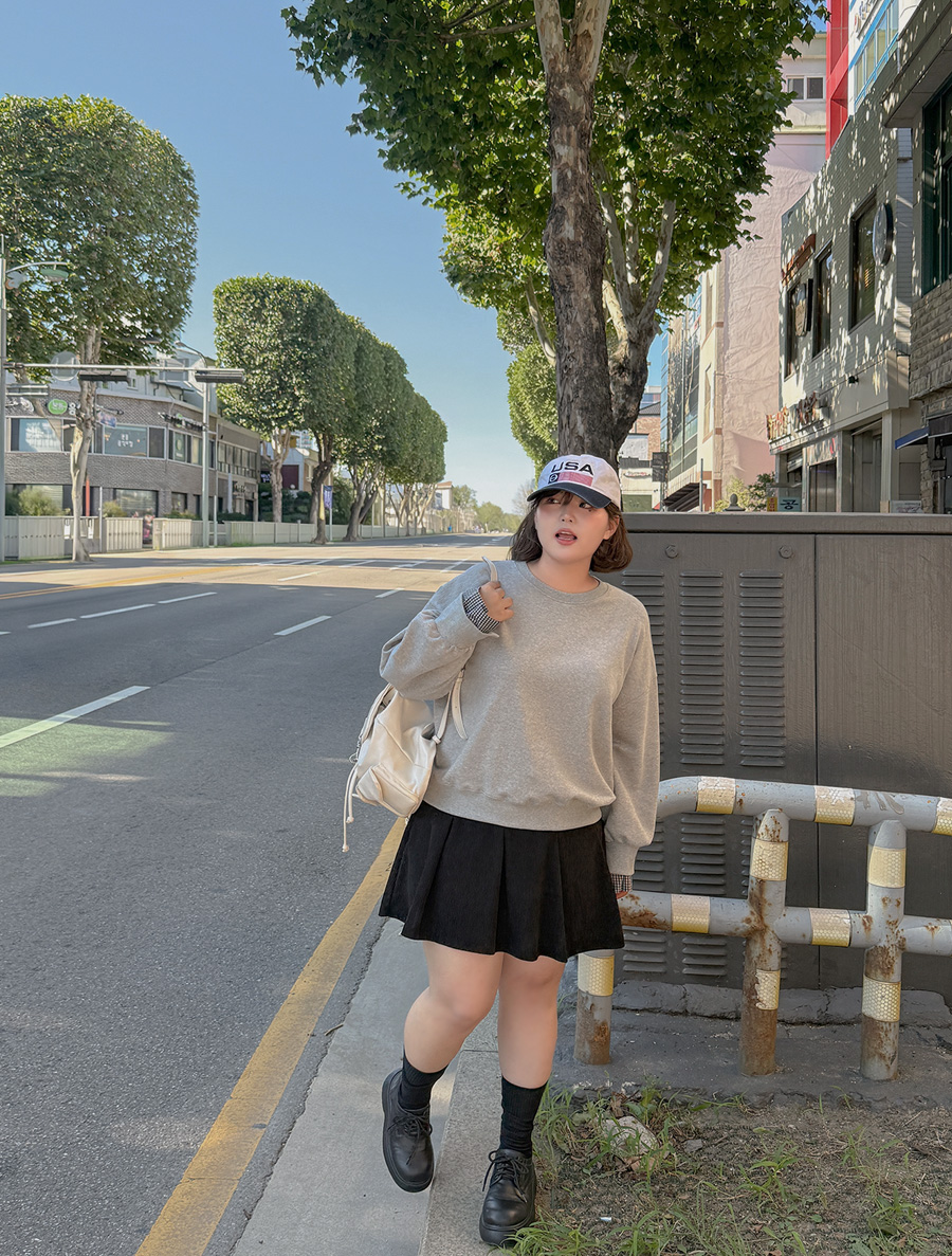 Muevi 格紋袖口運動衫