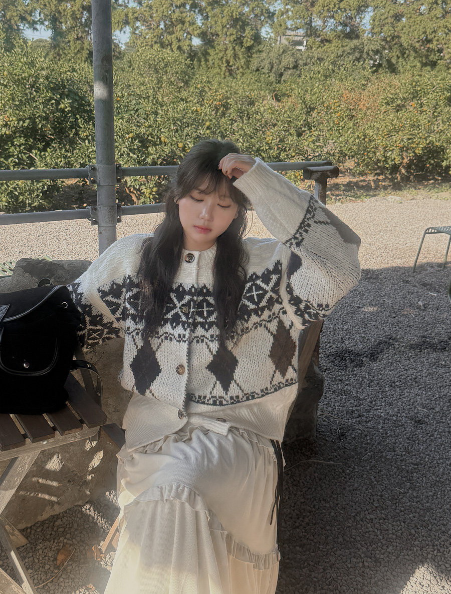 Henpua 北方羊毛連結針織衫 開口衫