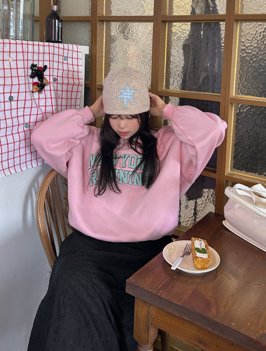 老尊補丁羊皮華夫格針織帽