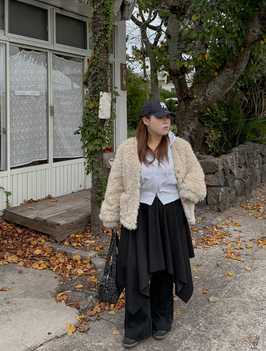 尼普林團隊不平衡褶皺裙