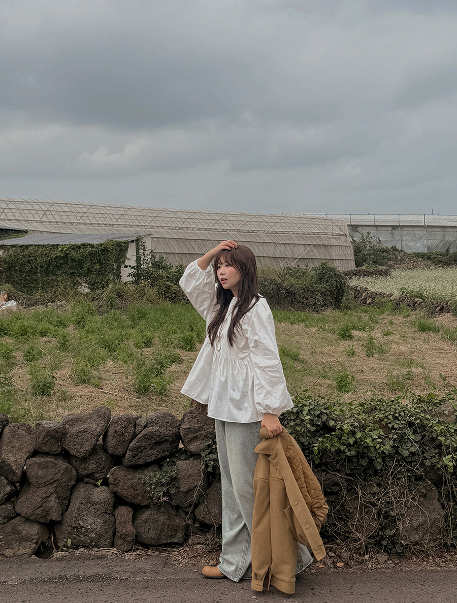 Napen 泡泡袖褶皺棉質女士內衣