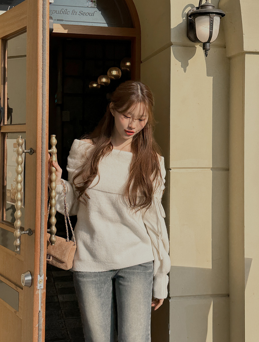 [EVELLET] 繫帶襯衫