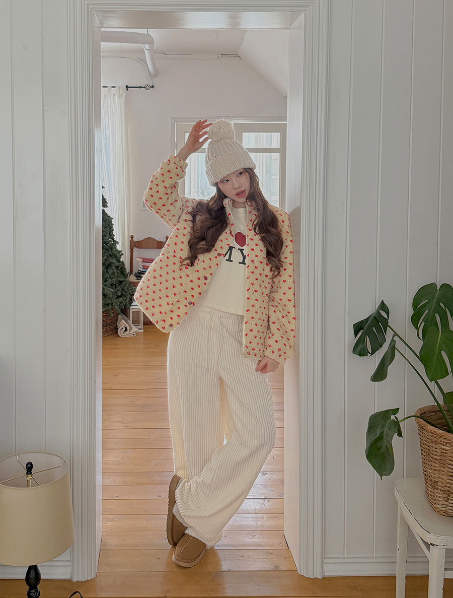 Chessyou 燈芯絨串腰帶褲