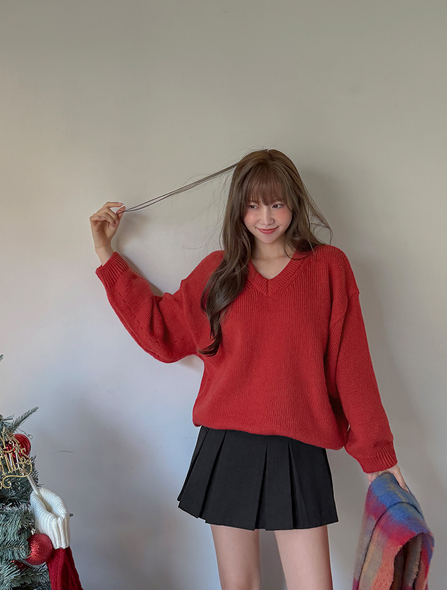 Myrby V-neck 蓬蓬裙 針織衫