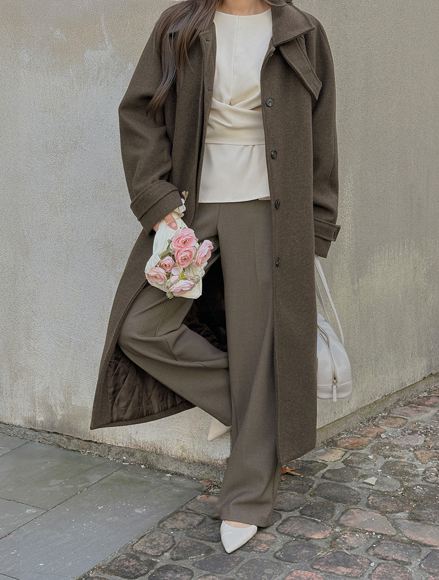 [EVELLET] Heryuven 黏合寬幅長褲