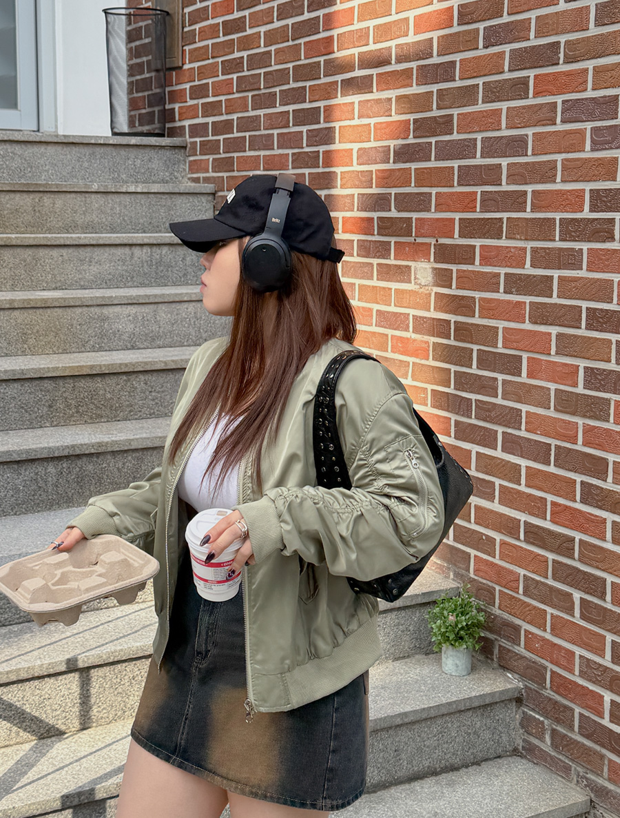 [EVELLET] Curine 尼龍袖抽褶航空毛衣