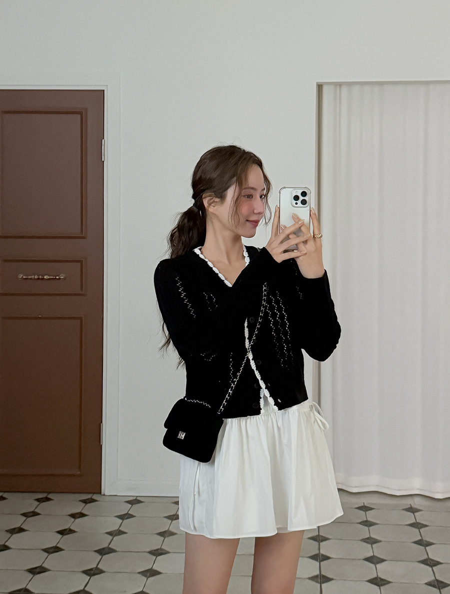 [EVELLET] Dirotin印章花配色重磅布料開口