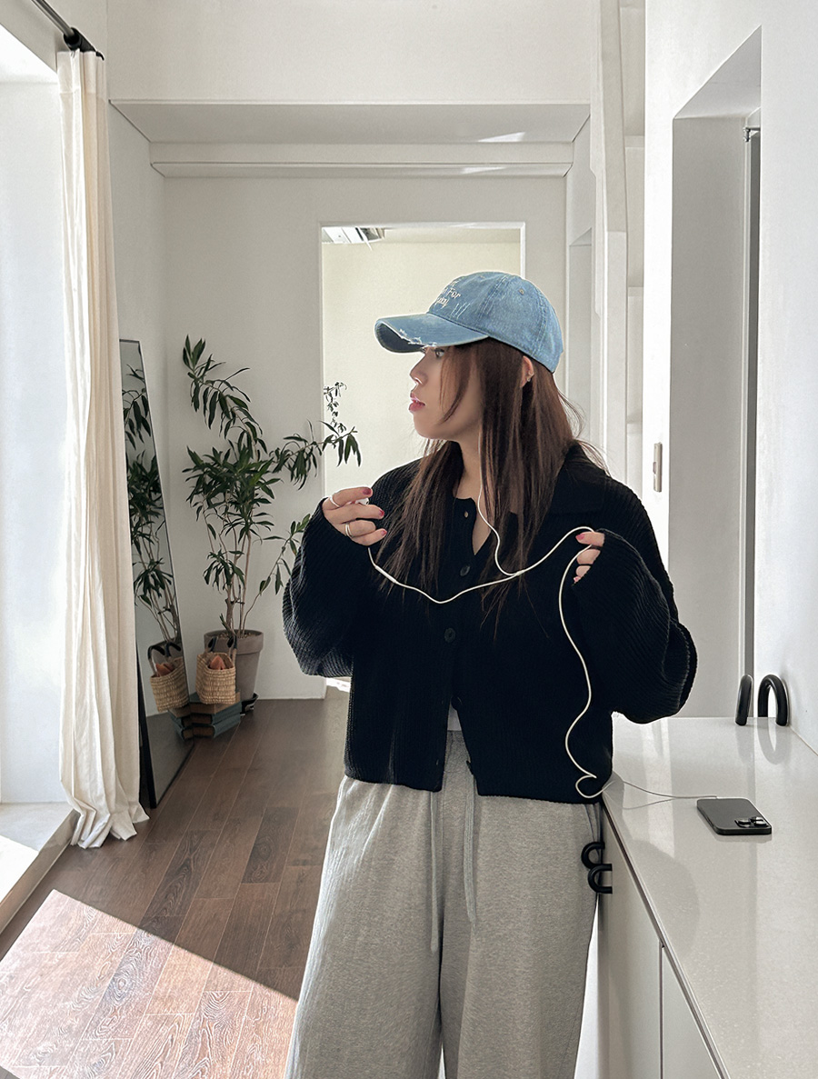 【EVELLET】T-Elf哈吉7分針織衫開襟衫