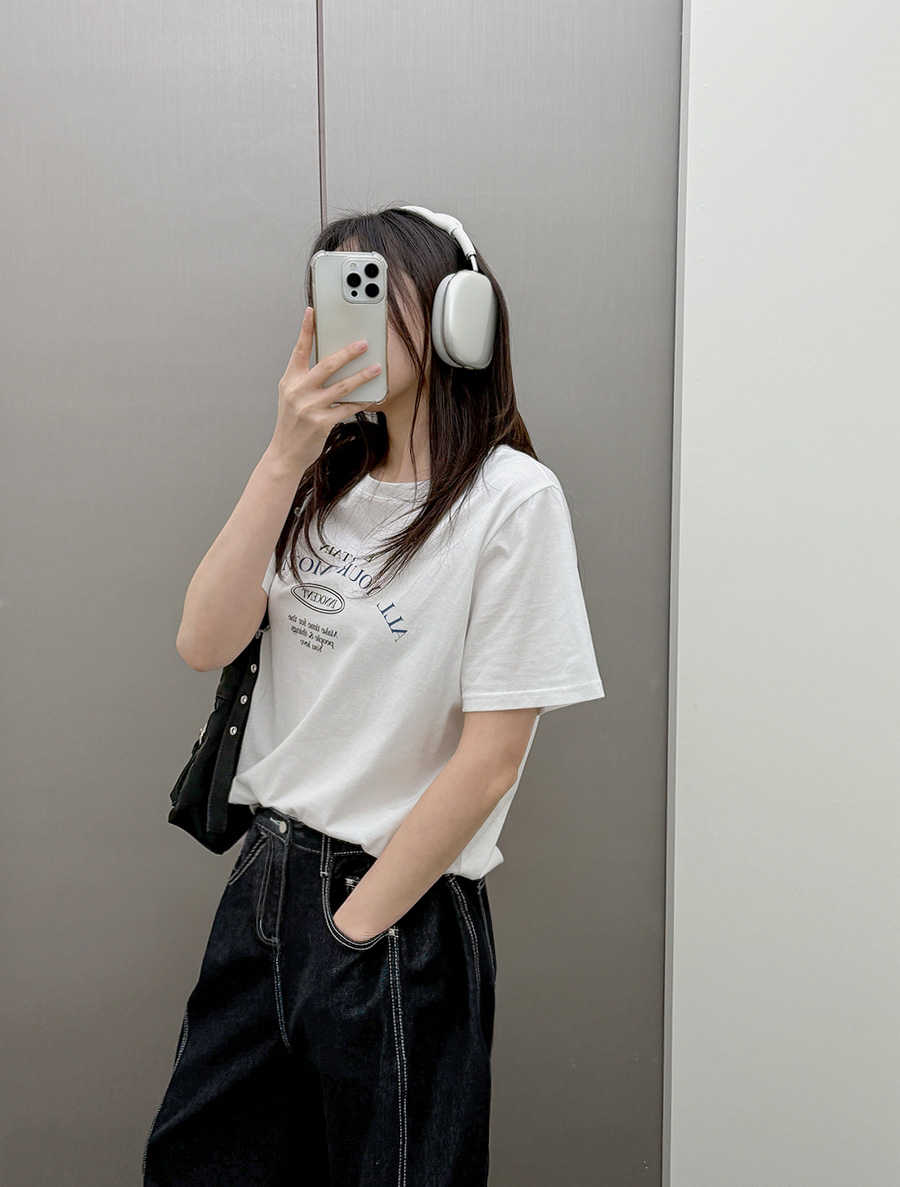 [EVELLET] 臀部字母T卹