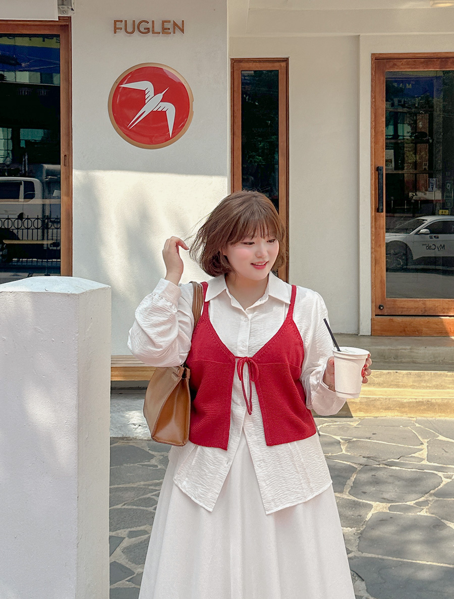 [EVELLET] 開襟針織緊身胸衣