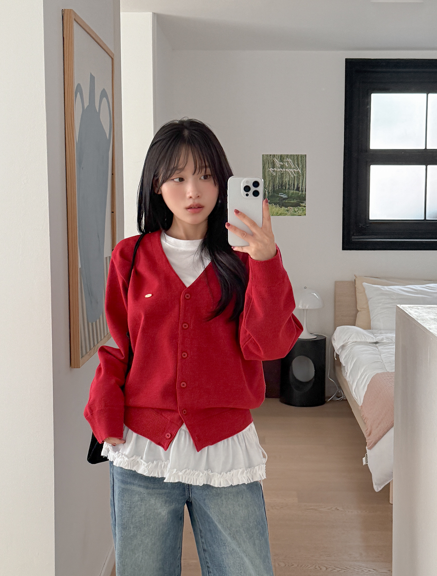 [EVELLET] Letiyan V字母吊墜 黑白開口