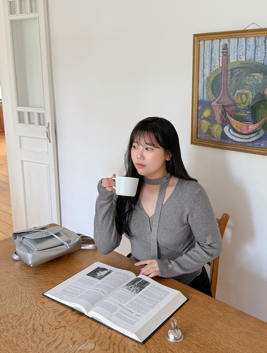 [EVELLET] Kamis 領帶套裝裹身高爾夫針織衫