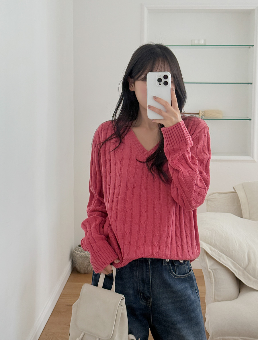 [EVELLET] Falleren V字母麻花型金色繪畫圖案