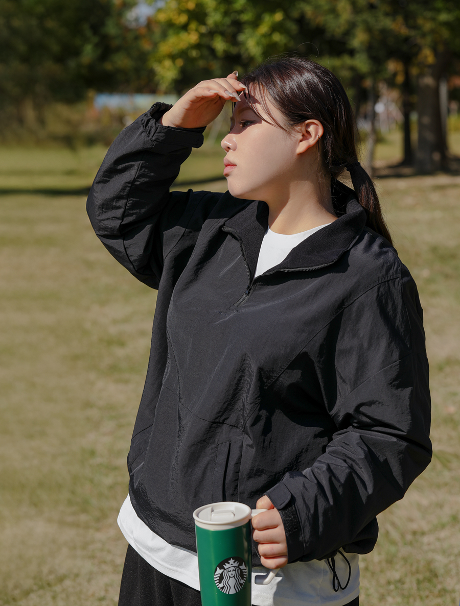 [EVELLET] Ha&ble 羊毛夾克半拉鍊