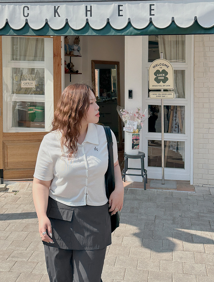 [EVELLET] Opua 音樂家刺繡翻領連結T卹