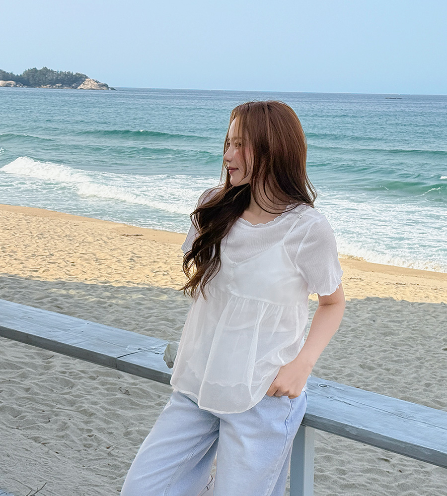 [EVELLET] Freepi 分層緊身胸衣T卹套裝