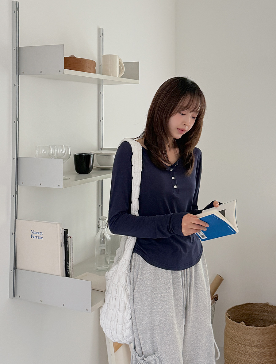 Hendimyu Button 彈性 T 卹