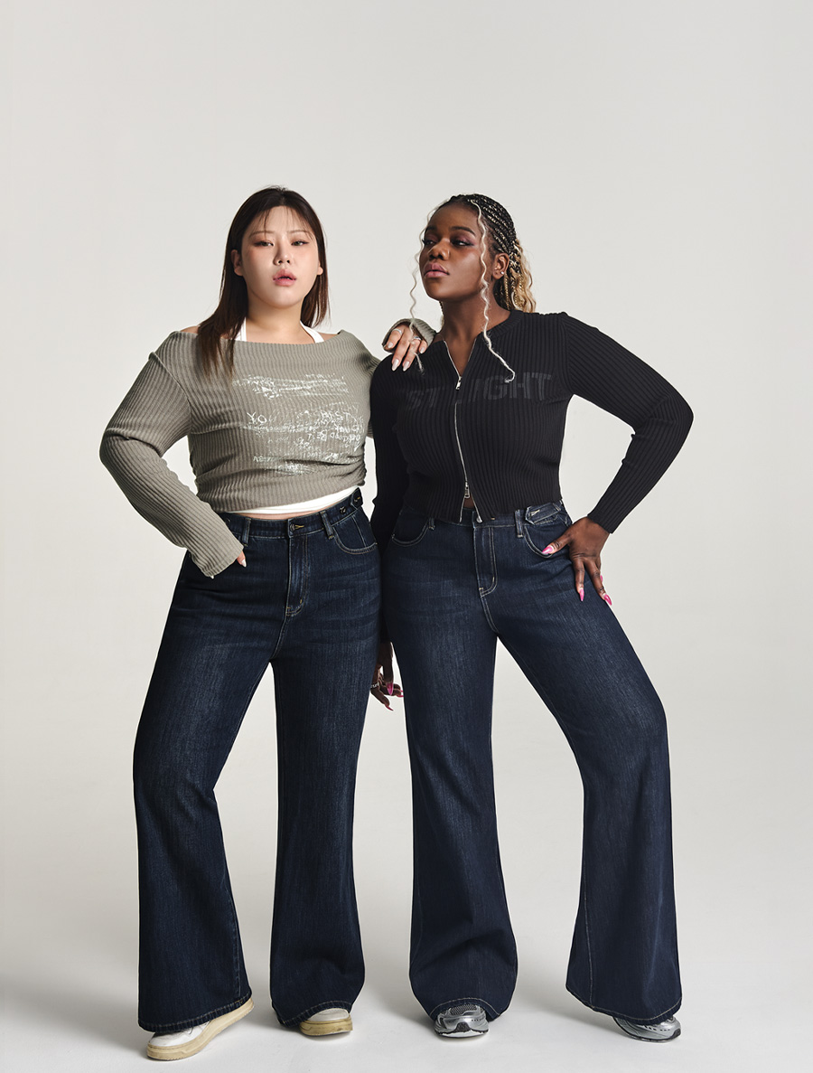 [CURVE] Matie 腰部可調式喇叭牛仔褲