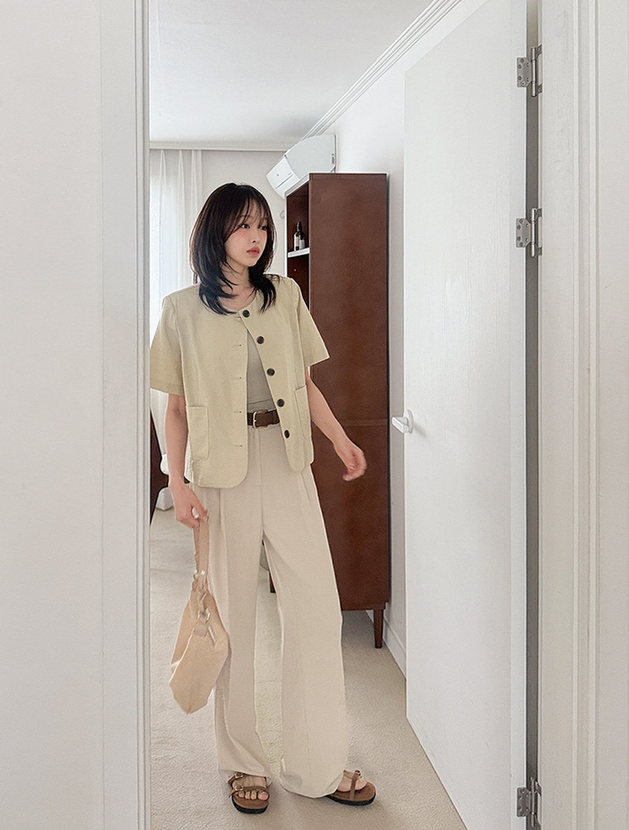 Henryview 長度褶襉涼爽寬幅長裙