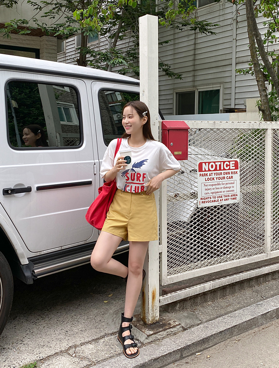 [EVELLET] 瑪麗棉質四分後腰褲