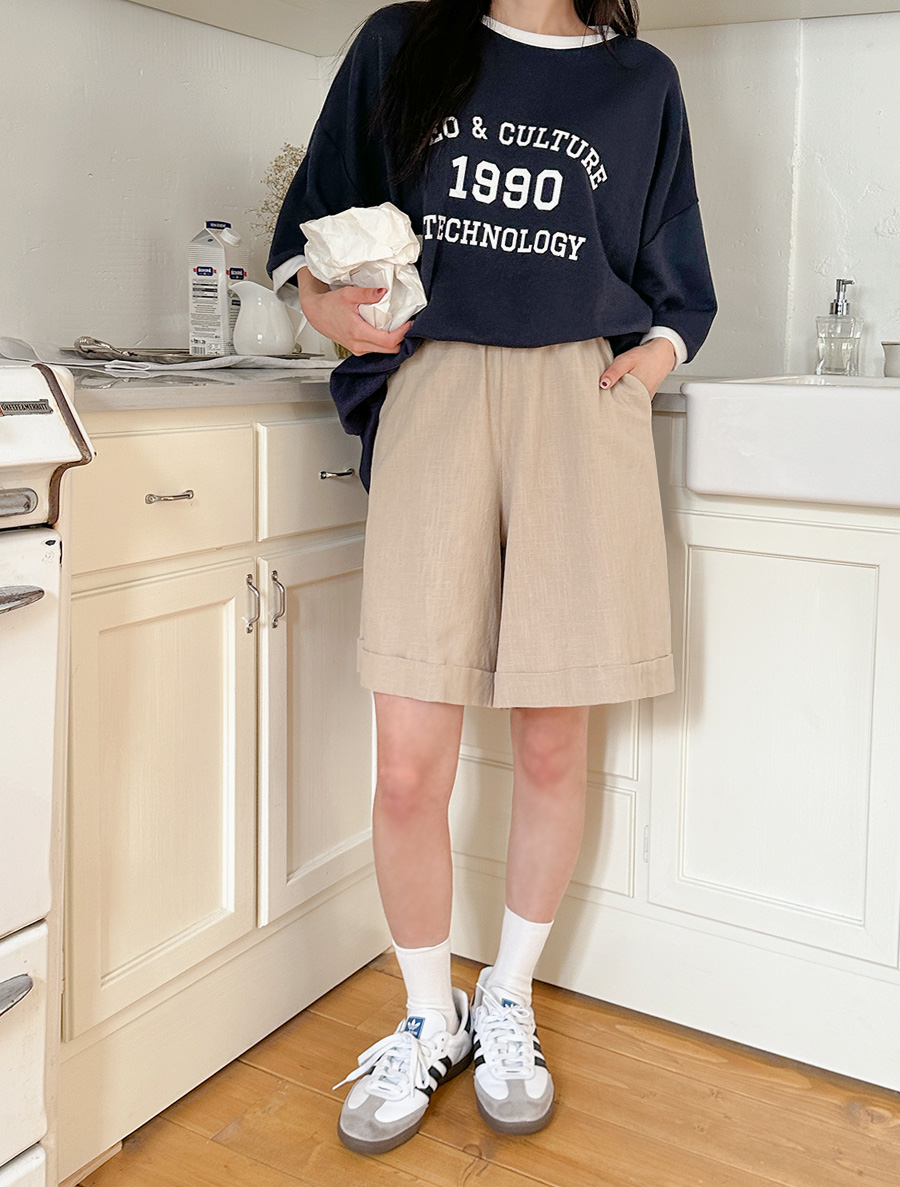 [EVELLET] Meyunin 亞麻五件式腰帶長褲