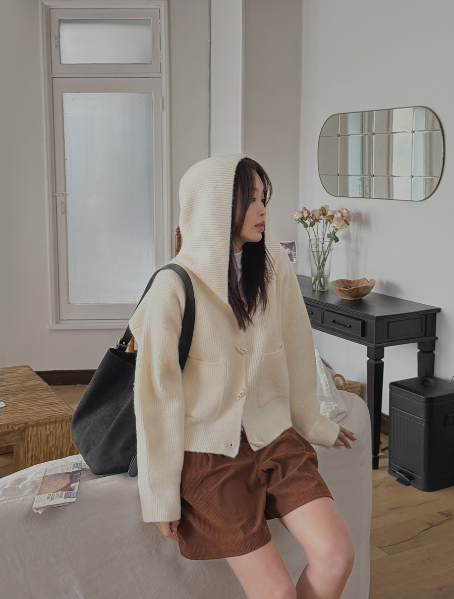 [EVELLET] 銅色炒年糕針織襯衫 開襟衫