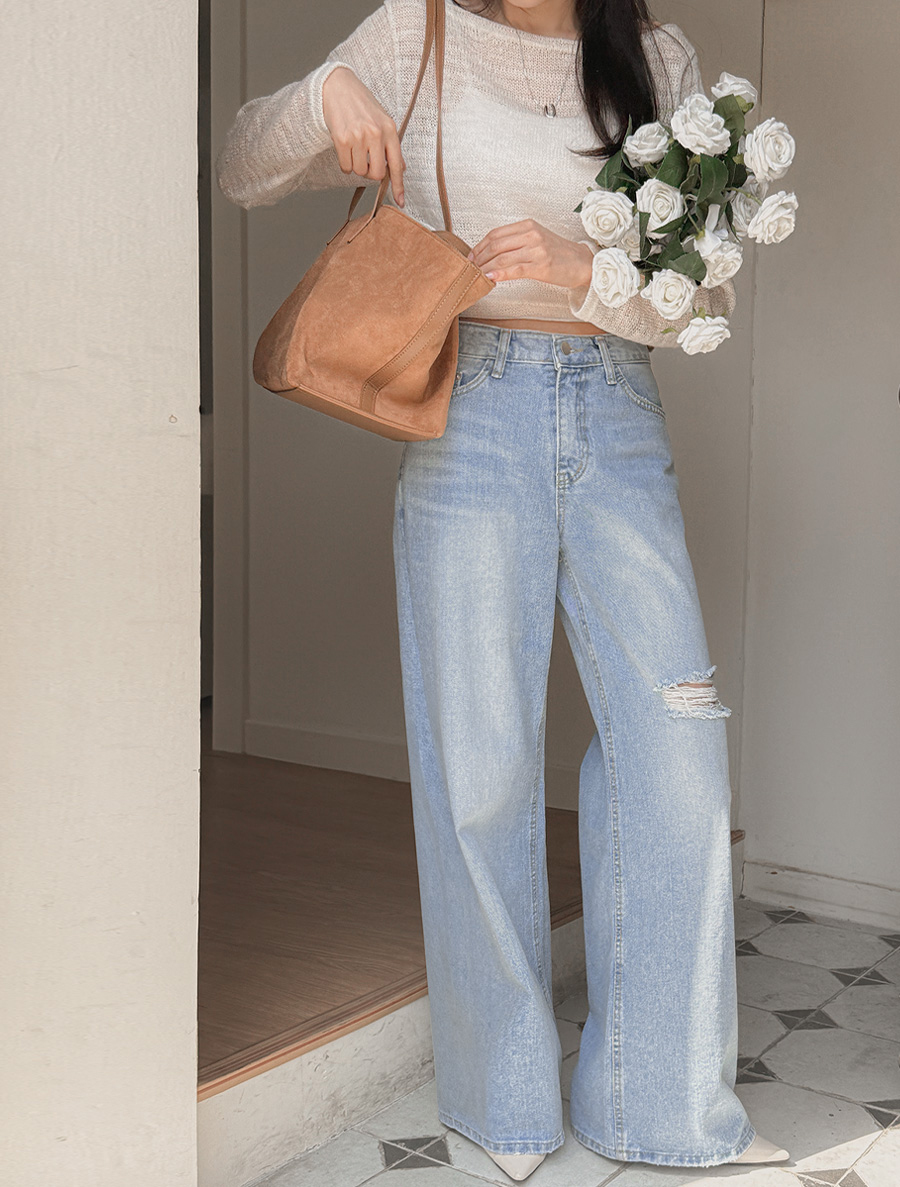 [EVELLET]Dualel 寬喇叭牛仔褲