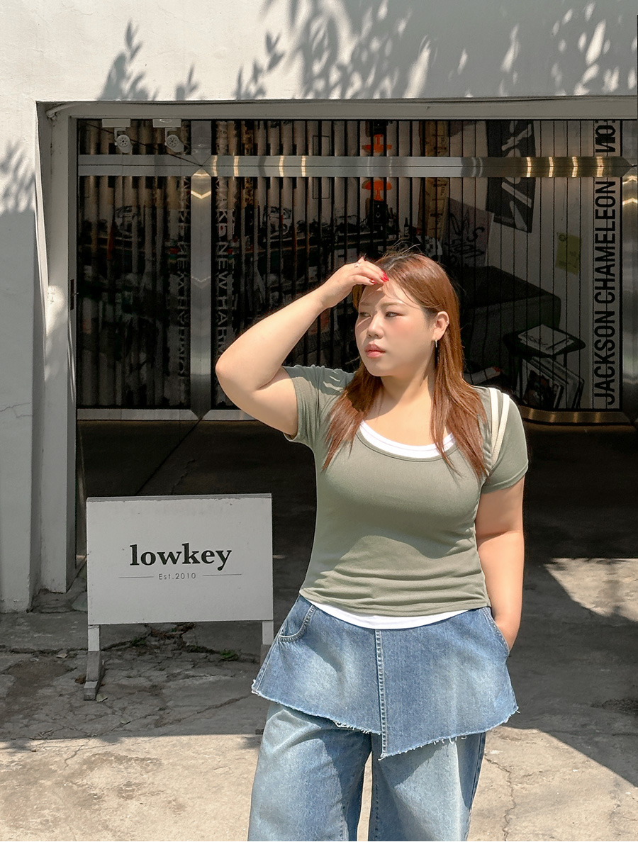 [EVELLET] Lintive 疊層拼色T卹