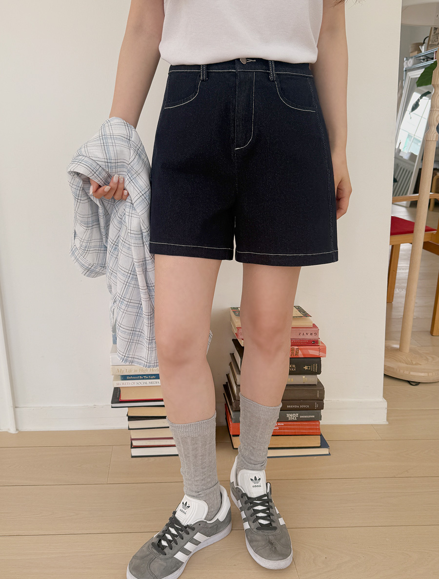 [EVELLET] 柔和不褪色牛皮後綁帶四件套褲