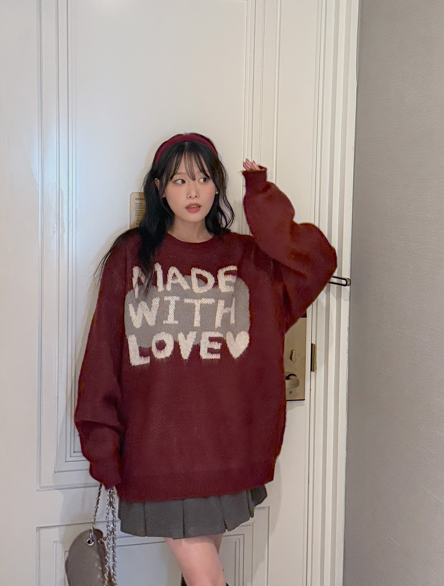 Purimon 刻字編織刷針織衫