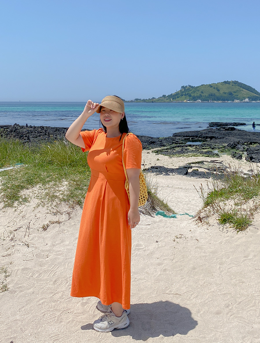 [EVELLET] Lahendi 河流群/喇叭裙 長袖連身裙